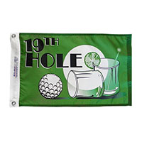 12 Inch (in) Height x 18 Inch (In) Length Nineteenth Hole Nylon Boat Flag