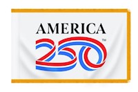 America250™ White Indoor Flag with Fringe