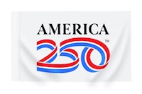 America250™ White Nylon Outdoor Flag