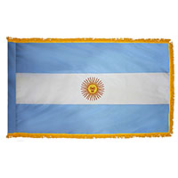 Argentina Indoor Nylon Flag with Fringe