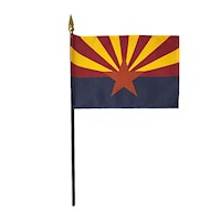 4 Inch (in) Height x 6 Inch (in) Length Arizona Nylon Desktop Flag