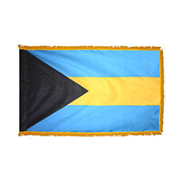 Bahamas Indoor Nylon Flag with Fringe