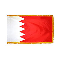 Bahrain Indoor Nylon Flag with Fringe