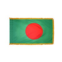 Bangladesh Indoor Nylon Flag with Fringe