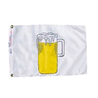 12 Inch (in) Height x 18 Inch (In) Length Beer Nylon Boat Flag