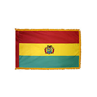 Bolivia Indoor Nylon Flag with Fringe