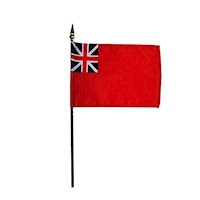 British Red Ensign Historic 4 Inch (in) Height x 6 Inch (in) Length Desktop Flag