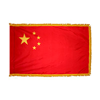 China Indoor Nylon Flag with Fringe