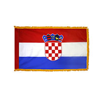 Croatia Indoor Nylon Flag with Fringe
