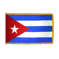 Cuba Indoor Nylon Flag with Fringe