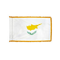 Cyprus Indoor Nylon Flag with Fringe