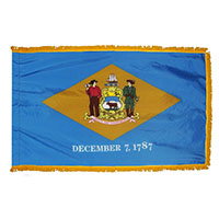 Delaware State Indoor Nylon Flag with fringe