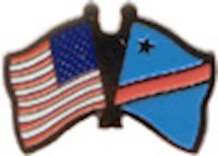 Dem. Rep. Of Congo/United States of America (USA) Friendship Pin
