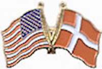 Denmark/United States of America (USA) Friendship Pin