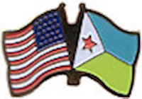 Djibouti/United States of America (USA) Friendship Pin