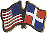 Dominican Rep./United States of America (USA) Friendship Pin