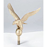 9 Inch (in) Eagle with Ball Flagpole Ornament