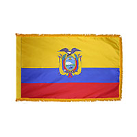 Ecuador Indoor Nylon Flag with Fringe
