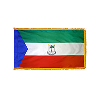 Equatorial Guinea Indoor Nylon Flag with Fringe