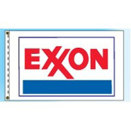 2.5 Feet (ft) Height x 3.5 Feet (ft) Length Exxon Oil Dealer/Service Station Nylon Flag