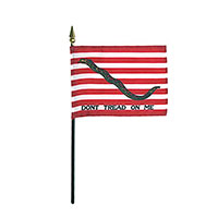 First Navy Jack 4 Inch (in) Height x 6 Inch (in) Length Desktop Flag