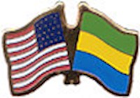 Gabon/United States of America (USA) Friendship Pin