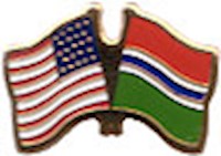 Gambia/United States of America (USA) Friendship Pin