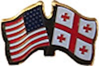 Georgia Republic/United States of America (USA) Friendship Pin