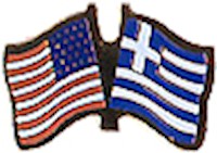 Greece/United States of America (USA) Friendship Pin