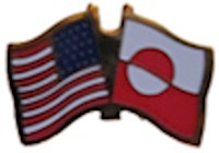 Greenland/United States of America (USA) Friendship Pin