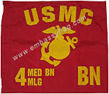 22 Inch (in) Height and 28 Inch (in) Length Marine Corps Guidon Flag - 2