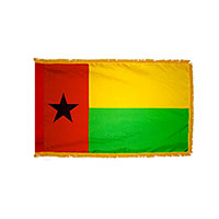 Guinea Bissau Indoor Nylon Flag with Fringe