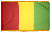 Guinea Indoor Nylon Flag with Fringe