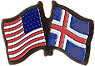 Iceland/United States of America (USA) Friendship Pin