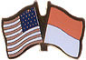 Indonesia/United States of America (USA) Friendship Pin