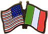 Italy/United States of America (USA) Friendship Pin