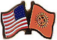 Kyrgyzstan/United States of America (USA) Friendship Pin