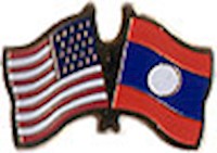 Laos/United States of America (USA) Friendship Pin