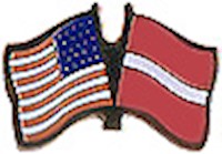 Latvia/United States of America (USA) Friendship Pin