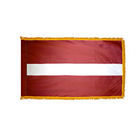 Latvia Indoor Nylon Flag with Fringe