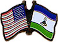 Lesotho/United States of America (USA) Friendship Pin