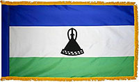 Lesotho Indoor Nylon Flag with Fringe