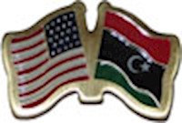 Libya/United States of America (USA) Friendship Pin
