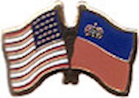 Liechtenstein/United States of America (USA) Friendship Pin