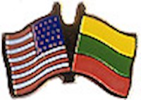 Lithuania/United States of America (USA) Friendship Pin