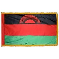 Malawi Indoor Nylon Flag with Fringe