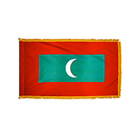 Maldives Indoor Nylon Flag with Fringe