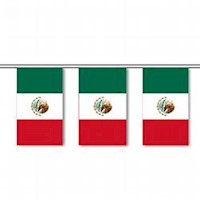 Mexico, 60 Feet (ft) Pennant Polyethylene Flag String