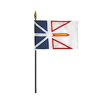 4 Inch (in) Height x 6 Inch (in) Length Newfoundland Nylon Desktop Flag