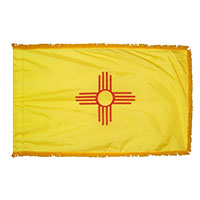 New Mexico State Indoor Nylon Flag with fringe
